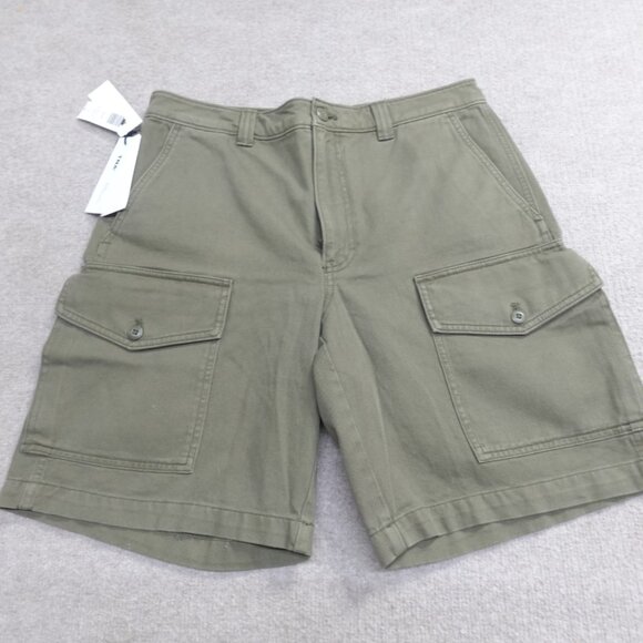 TNA Womens Shorts 10 Green Army Cargo Troop Aritzia NEW - Picture 1 of 13